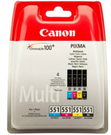 Canon CLI-551GY Orijinal 4 Renkli Kartuş Seti