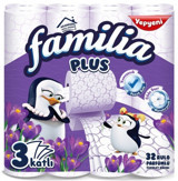 Familia Plus 3 Katlı Kokulu Renkli 32'li Rulo Tuvalet Kağıdı