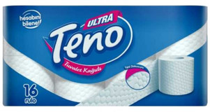 Teno Ultra 2 Katlı 16'lı Rulo Tuvalet Kağıdı