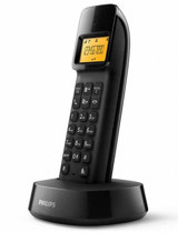 Philips D140 50 Kayıt 1 Ahize Telsiz Telefon Siyah