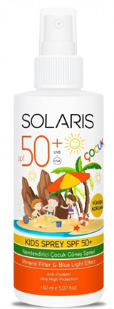 Solaris Kids 50+ Faktör Hassas Ciltler İçin Yağlı Bebek Çocuk Vücut ve Yüz Güneş Kremi 150 ml