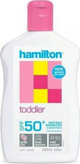 Hamilton Sensitive Lotion Renksiz 50+ Faktör Hassas Ciltler İçin Yağlı Parfümsüz Bebek Çocuk Vücut ve Yüz Güneş Losyonu 250 ml