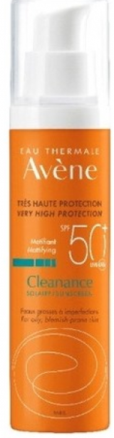 Avene Cleanance Anti Blemish Renksiz 50+ Faktör Yağlı Ciltler İçin Yağlı Suya Dayanıklı Yüz Güneş Kremi 50 ml
