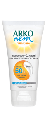 Arko Nem Sun Care Renksiz 50 Faktör Hassas Ciltler İçin Yağlı Suya Dayanıklı Yüz Güneş Kremi 75 ml