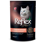 Reflex Plus Pouch Somonlu Ton Balıklı Jöleli Yetişkin Yaş Kedi Maması 100 gr