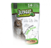 Jungle Pouch Tavuklu Jöleli Yetişkin Yaş Kedi Maması 100 gr