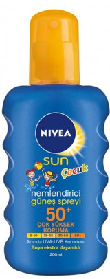Nivea Sun Kids Koruma & Bakım 50+ Faktör Yağlı Bebek ve Çocuk Güneş Kremi 200 ml