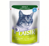 Plaisir Adult Pouch Balıklı Somonlu Soslu Yetişkin Yaş Kedi Maması 100 gr