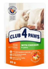 Club4Paws Premium Pouch Tavuklu Yavru Yaş Kedi Maması 80 gr