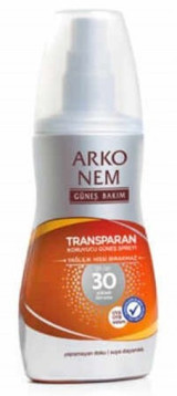 Arko Nem Sun Care Renksiz 30 Faktör Tüm Ciltler İçin Yağlı Suya Dayanıklı Vücut Güneş Kremi 150 ml