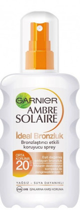 Garnier Ambre Solaire Hızlı 20 Faktör Vücut İçin Bronzlaştırıcı Sprey 200 ml