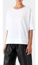 Emporio Armani Bayan T-Shirt 3D2T7C 2Jfnz 0100 Beyaz L