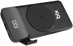 Bix PB102 10000 mAh Hızlı Şarj Dijital Göstergeli USB & Type C Çoklu Kablolu Powerbank Siyah