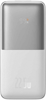 Baseus Bipow 10000 mAh Hızlı Şarj Dijital Göstergeli USB & Type C Çoklu Kablolu Powerbank Beyaz