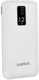 Sunix PB-08 12000 mAh Hızlı Şarj USB & Type A Çoklu Kablolu Powerbank Beyaz