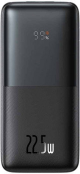 Baseus Bipow 10000 mAh Hızlı Şarj Dijital Göstergeli USB & Type C Çoklu Kablolu Powerbank Siyah