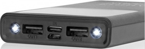 Auris ARS-K28 12000 mAh Hızlı Şarj Işıklı Dijital Göstergeli USB & Type C Çoklu Kablolu Powerbank