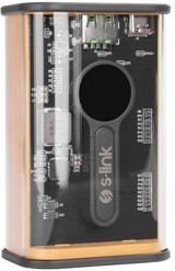 S-link SL-V92 9200 mAh Hızlı Şarj Dijital Göstergeli USB & Type C Çoklu Kablolu Powerbank