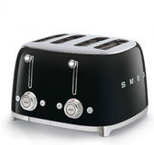 Smeg 50's Style TSF03BLEU 4 Dilim Kırıntı Tepsili 2000 W Siyah Retro Ekmek Kızartma Makinesi