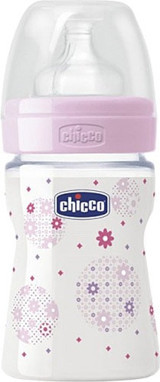 Chicco Polipropilen Gaz Yapmayan Antikolik Yenidoğan Orta Akışlı Kulpsuz 0+ Ay Desenli Renkli Yuvarlak Uçlu Bebek Biberon 150 ml