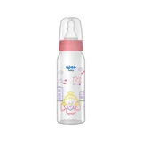 Wee Baby 876 Cam Yenidoğan Yavaş Akışlı Kulpsuz 0-6 Ay Desenli Renkli Yuvarlak Uçlu Bebek Biberon 250 ml