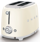 Smeg 50's Style TSF01CREU 2 Dilim Kırıntı Tepsili Akıllı 950 W Krem Retro Mini Ekmek Kızartma Makinesi