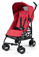 Peg Perego Pliko Mini Classic Katlanabilir Tek Elle Kapanan 360 Derece Dönen Tam Yatar Kabin Tipi Puset Bebek Arabası Kırmızı