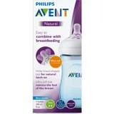 Philips Avent Natural Polipropilen Gaz Yapmayan Antikolik Yavaş Akışlı Kulpsuz 1+ Ay Mavi Yuvarlak Uçlu Bebek Biberon 260 ml