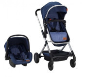 Baby2Go Calme Çift Yönlü 360 Derece Dönen Tam Yatar Travel Sistem Bebek Arabası Mavi