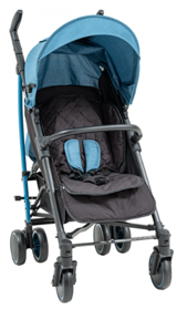 Baby2Go 2311 Parma Katlanabilir 360 Derece Dönen Tam Yatar Kabin Tipi Baston Bebek Arabası Mavi