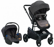 Baby2Go 2036 Motti Çift Yönlü Katlanabilir Tek Elle Kapanan 360 Derece Dönen Tam Yatar Travel Sistem Bebek Arabası Siyah