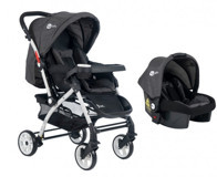 4 Baby Active AB 450 Çift Yönlü Katlanabilir 360 Derece Dönen Tam Yatar Kabin Tipi Travel Sistem Bebek Arabası Siyah