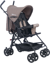 Baby Force Joy BF-300 Katlanabilir Tek Elle Kapanan 360 Derece Dönen Kabin Tipi Baston Bebek Arabası Kahverengi