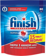 Finish Hepsi 1 Arada Max Tablet Bulaşık Makinesi Deterjanı 80 Adet