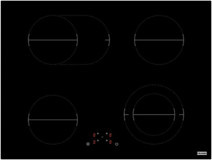 Franke FHR 704 C TOD BK Siyah Cam 4 Gözlü Dokunmatik Elektrikli Ankastre Ocak
