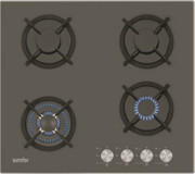 Simfer 3032 Wok Gözlü Siyah Cam 4 Gözlü Doğalgazlı Set Üstü Ocak