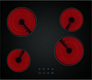 Simfer 3903 Siyah Cam 4 Gözlü Dokunmatik Elektrikli Ankastre Ocak
