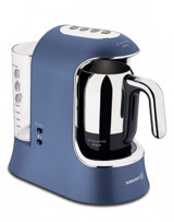 Korkmaz Kahvekolik Aqua A862 Tek Hazneli Otomatik 1200 ml Su Hazneli  4 Fincan Közde Kahve Tadında Akıllı 700 W Mavi Türk Kahvesi Makinesi