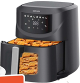 Goldmaster Pluscook GM-7488 Airfryer 7.6 lt Tek Hazneli Yağsız Sıcak Hava Fritözü Siyah