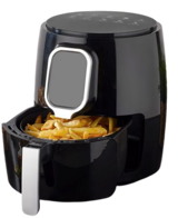 Kahramanlar Dijital XXL Airfryer 5 lt Tek Hazneli Yağsız Sıcak Hava Fritözü Siyah