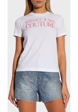 Versace Jeans Couture Bayan T-Shirt 76Hahg03 Cj00G 003 Beyaz M