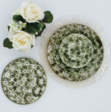 Arna Porselen Gardenia 24 Parça 6 Kişilik Desenli Stoneware Yuvarlak Yemek Takımı