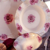 Aryıldız AR 30078 83 Parça 12 Kişilik Desenli Bone China Yuvarlak Yemek Takımı