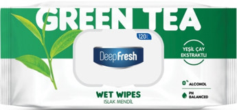 Deep Fresh Yeşil Çay Özlü Kokulu Antibakteriyel 120 Yaprak Islak Mendil