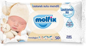 Molfix İzotonik Sulu Yenidoğan Antibakteriyel 50 Yaprak Islak Mendil