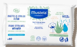 Mustela Organik Pamuklu Antibakteriyel 60 Yaprak Islak Mendil