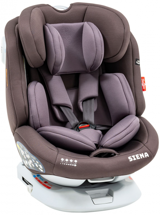 Baby2Go Siena Isofix 360 Derece Dönen 0-36 kg Yatabilen Yükseklik Ayarlı Çift Yönlü Oto Koltuğu Kahverengi