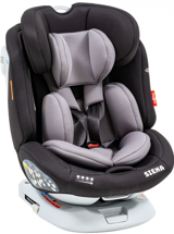 Baby2Go Siena Isofix 360 Derece Dönen 0-36 kg Yatabilen Yükseklik Ayarlı Çift Yönlü Oto Koltuğu Siyah