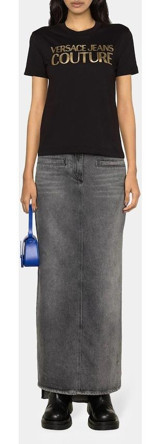 Versace Jeans Couture Bayan T-Shirt 76Haht04 Cj00T G89 Siyah L