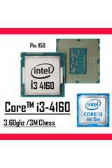 Intel I3 4160 2 Çekirdek 3.6 GHz 3.6 GHz Turbo Hız 3 MB Önbellek LGA1150 Soket Tipi İşlemci